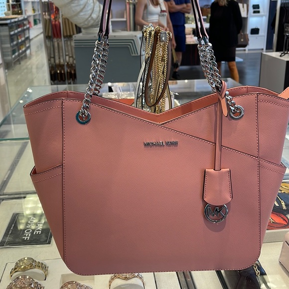 MICHAEL KORS
Jet Set Large X Chain Saffiano Leather Shoulder Tote
PRIMROSE 
NWT - Picture 1 of 16